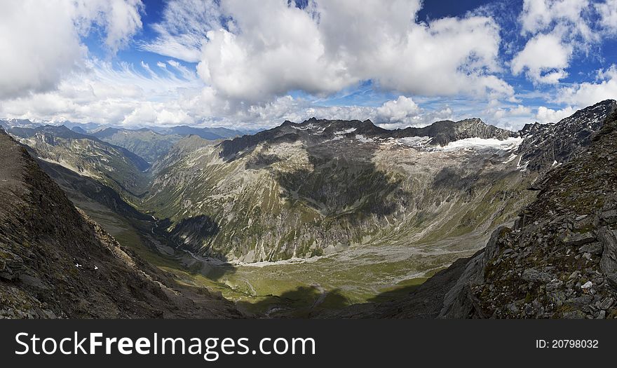 Mountain landscape in the alps of austria