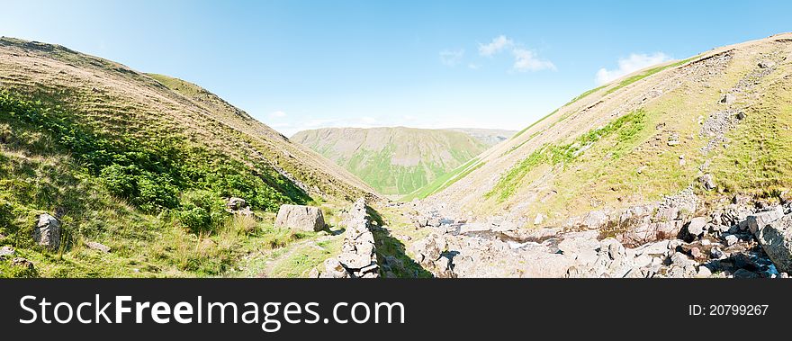 Lake District, In The Mountains - Panorama