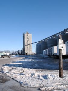 Grain Elevator In The Snow Stock Photography Grain Elevator In The Snow Stock Photography