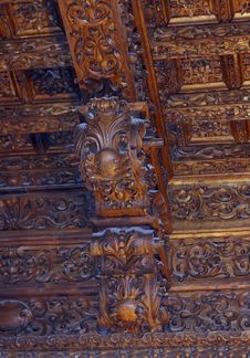 Woodcarving.Quito. Royalty Free Stock Photos
