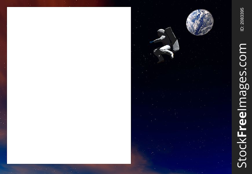 A conceptual image of 2 spaceman or astronauts floating in space. A conceptual image of 2 spaceman or astronauts floating in space.