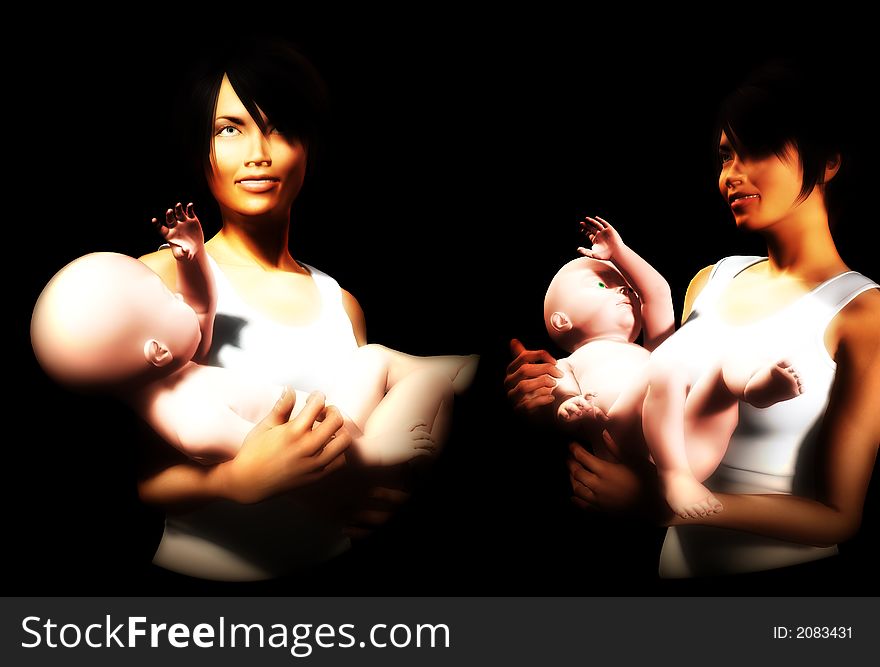 An image of some mothers and baby daughters, this image would be suitable for Mothers Day concepts. An image of some mothers and baby daughters, this image would be suitable for Mothers Day concepts.