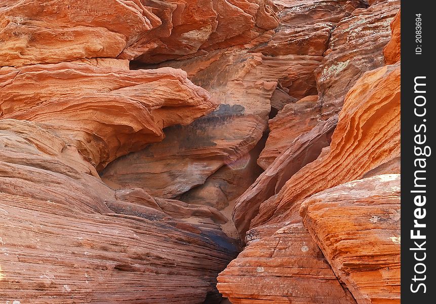 Rock formation in the glen canyon area.