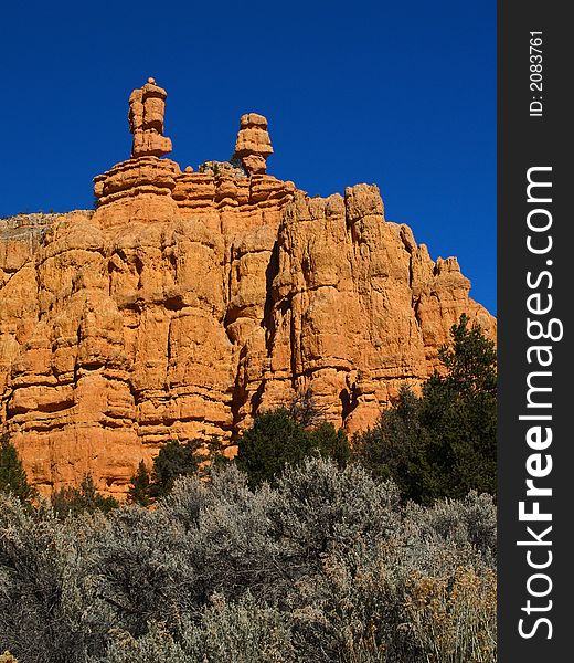 Sandstone formations in Red Canyon near Bryce Canyon