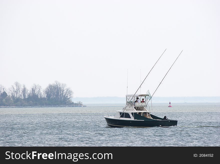 Fishing boat in harbor. Annapolis, Maryland, USA