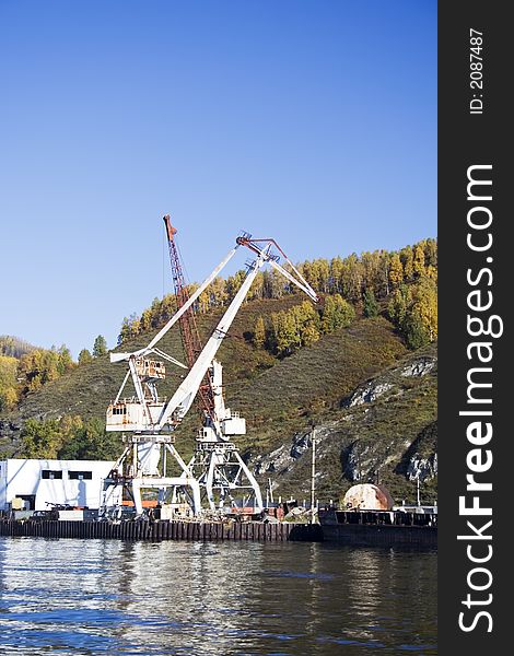 A weathered port Baikal installations