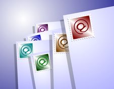 Mail With At Sign Royalty Free Stock Photos Mail With At Sign Royalty Free Stock Photos