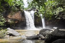 Beautiful Waterfall In The Jungle. Stock Photo Beautiful Waterfall In The Jungle. Stock Photo