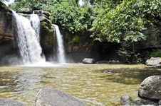 Beautiful Waterfall In The Jungle. Stock Photo Beautiful Waterfall In The Jungle. Stock Photo