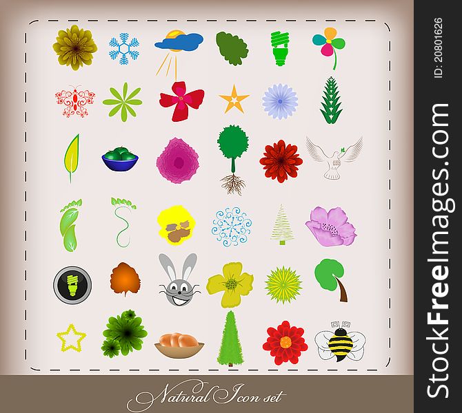 Nature icon set