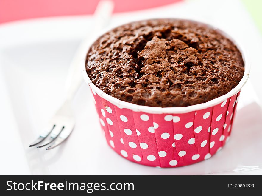 Brownie in red cup