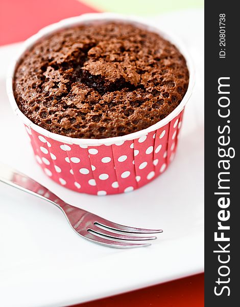 Chocolate dessert on lovely cup. Chocolate dessert on lovely cup