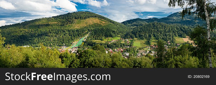 Panorama Of An Mountain Village