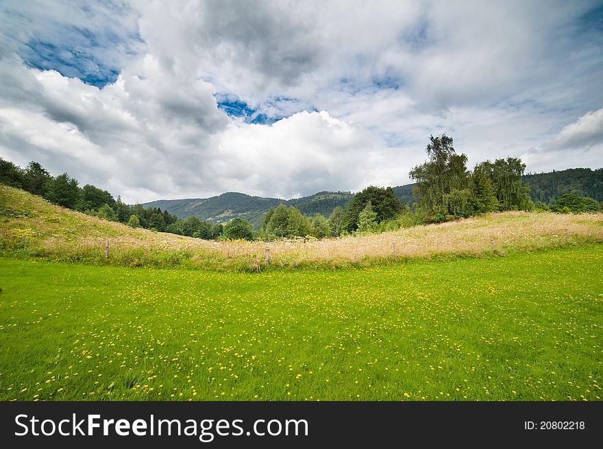 Photo of Green valley in the mountain