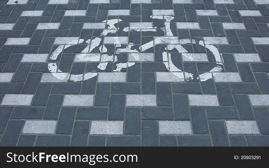 Reserved for bicycle to park only. Reserved for bicycle to park only
