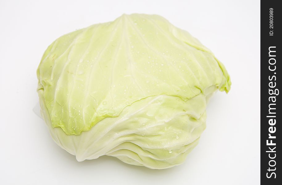 A green fresh gabbage with isolated background