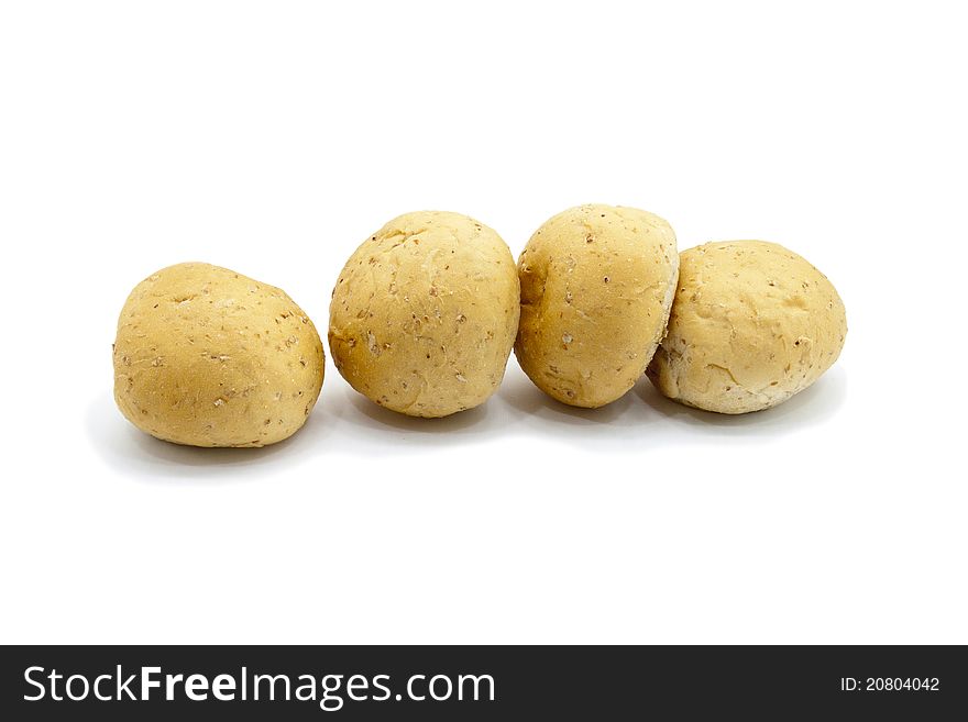 Soft bread on white background. Soft bread on white background