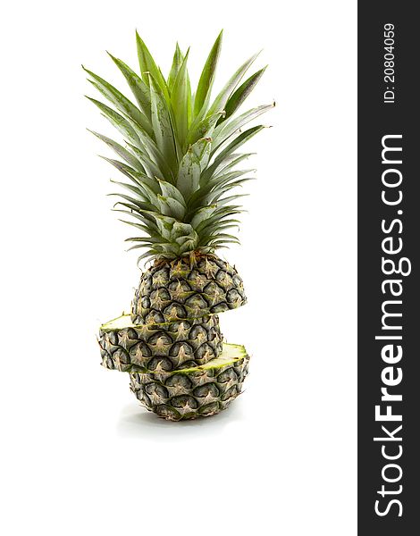 Sweet pineapple on white background