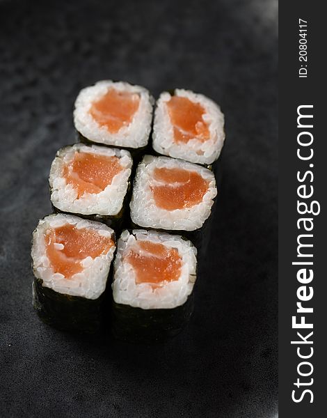 Japanese Food Sushi salmon maki Roll