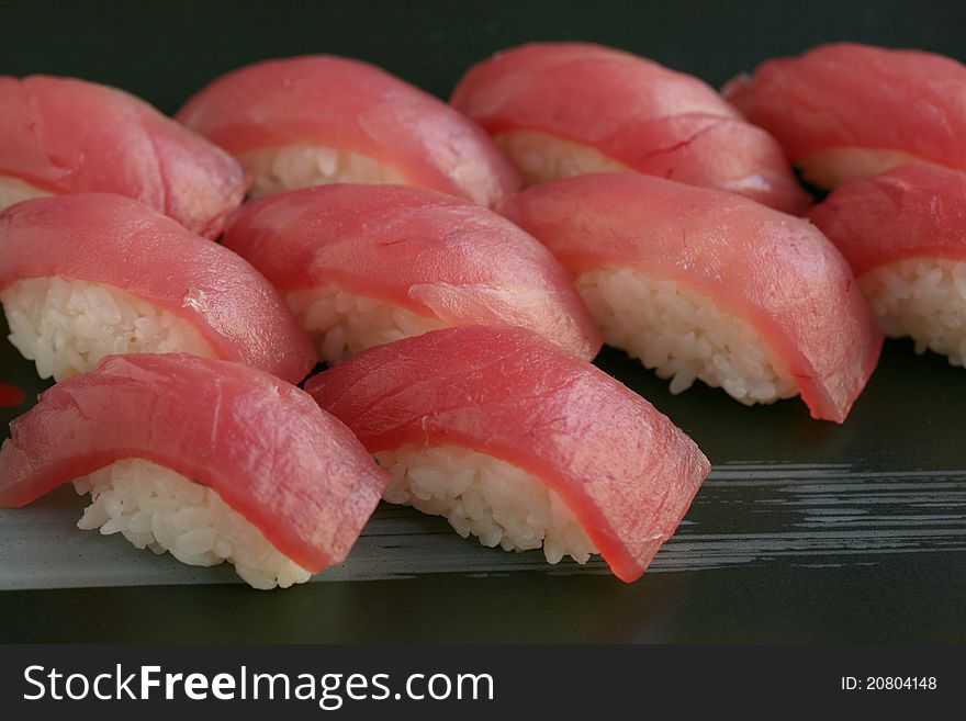 Japanese Food salmon Sushi plate. Japanese Food salmon Sushi plate