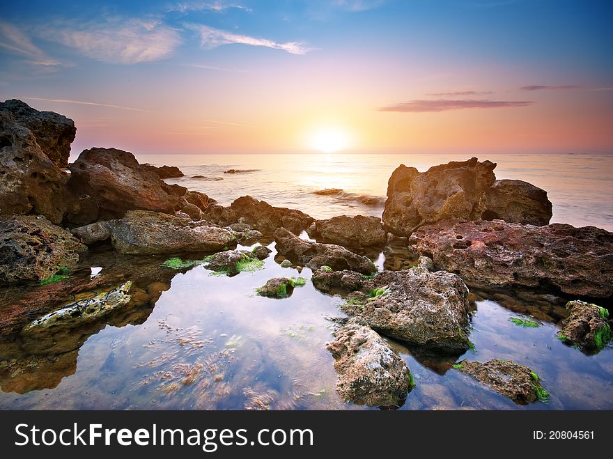 Beautiful seascape. Composition of nature.