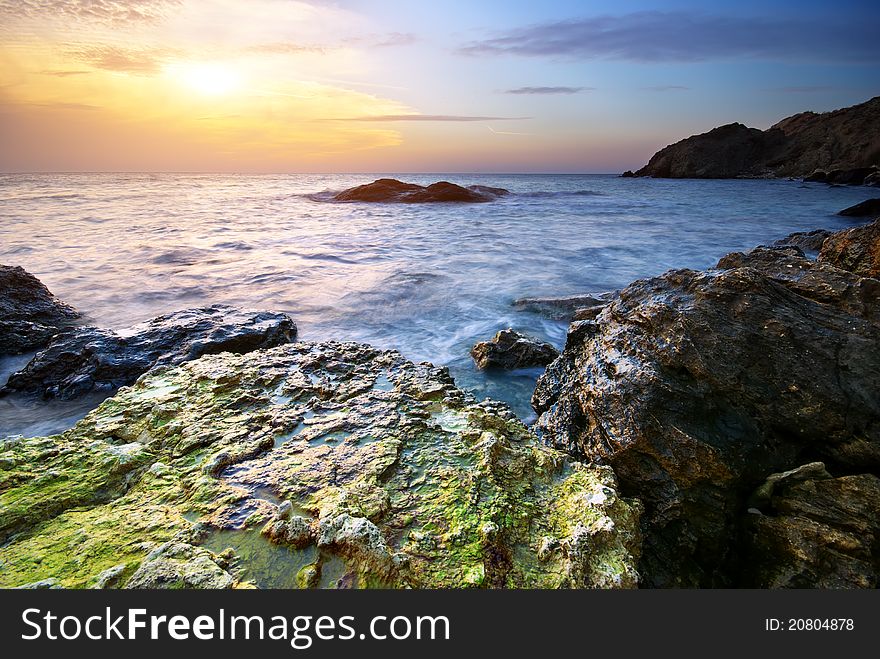 Beautiful seascape. Composition of nature.