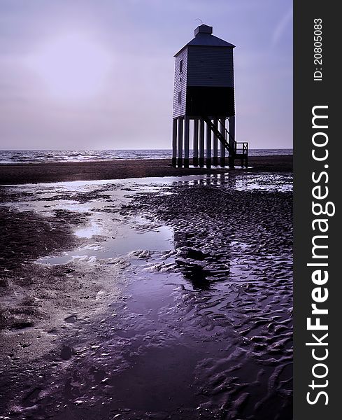 The Wooden Lighthouse at Burnham On Sea, Somerset, England