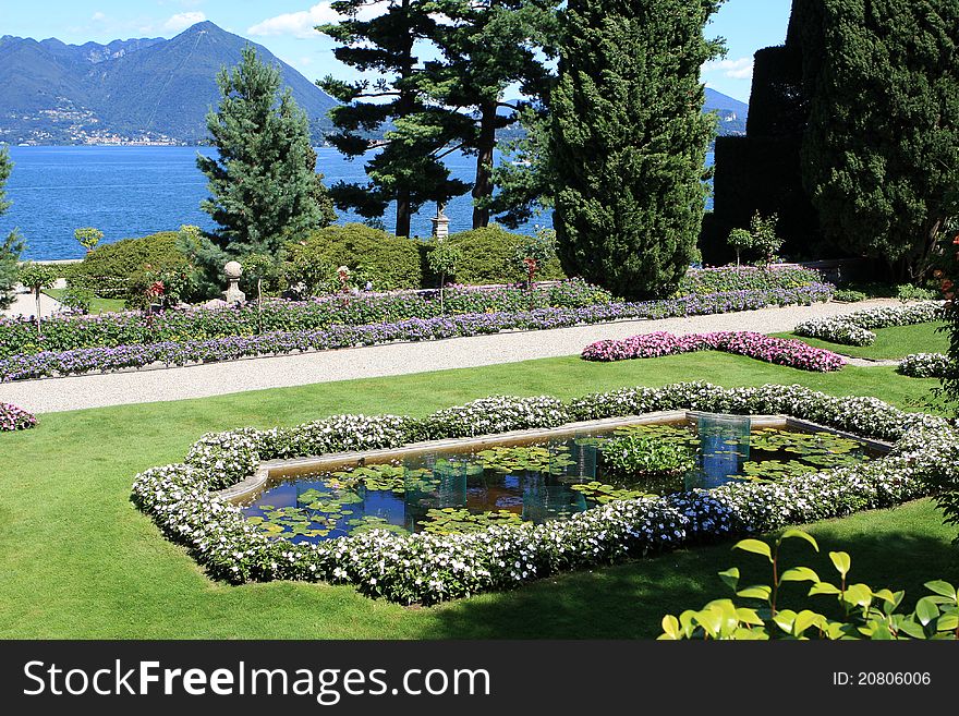 Garden at Palazzo Borromeo, Isola Bella on Lago Maggiore, Italy. Garden at Palazzo Borromeo, Isola Bella on Lago Maggiore, Italy