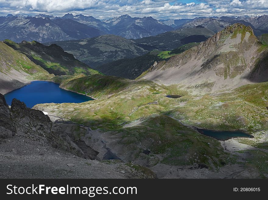 Lakesâ€™ valley. A small alpin valley with wonderful lakes over 2000 meters on the sea-level. Lakesâ€™ valley. A small alpin valley with wonderful lakes over 2000 meters on the sea-level