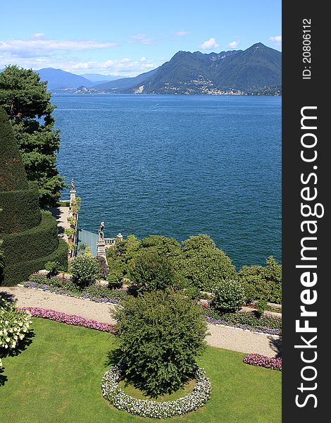 View of Lago Maggiore (Great Lake) from Isola Bella island, Italy. View of Lago Maggiore (Great Lake) from Isola Bella island, Italy