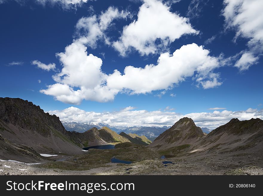 Lakesâ€™ valley. A small alpin valley with wonderful lakes over 2000 meters on the sea-level. Lakesâ€™ valley. A small alpin valley with wonderful lakes over 2000 meters on the sea-level