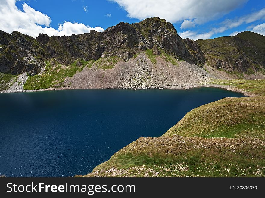 Picol Lake. The biggest lake in the Italian mountains situated at an altitude of 2390 meters on the sea-level. Picol Lake. The biggest lake in the Italian mountains situated at an altitude of 2390 meters on the sea-level