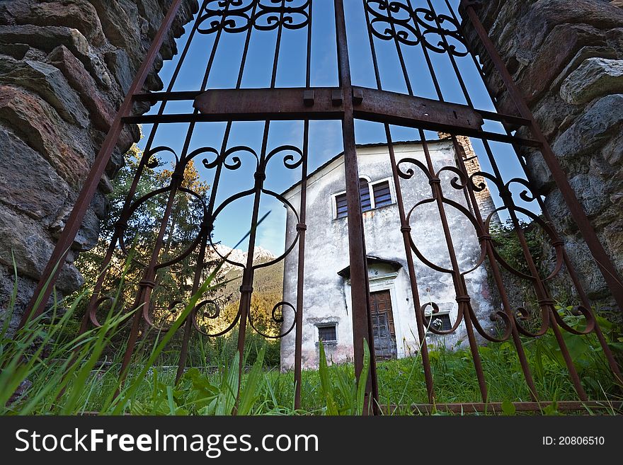 A church of the XIV century in the North of Italy. A church of the XIV century in the North of Italy