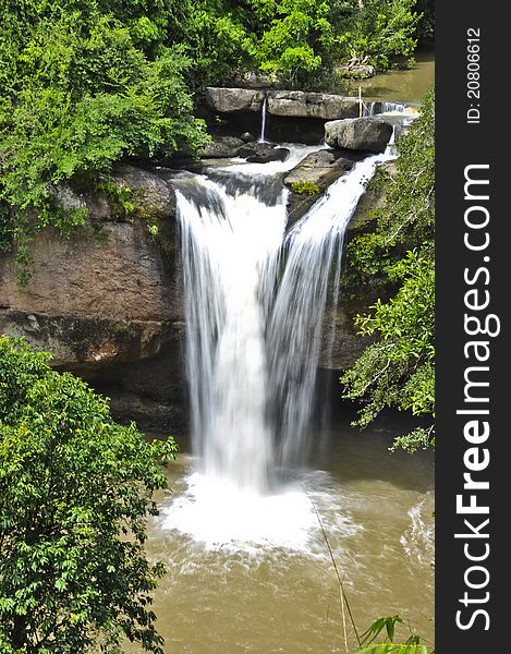 Beautiful waterfall in the jungle of Thailand. Beautiful waterfall in the jungle of Thailand.