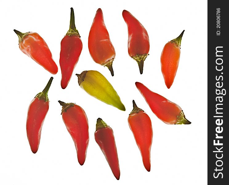 Group Of Hot Red Chili Peppers