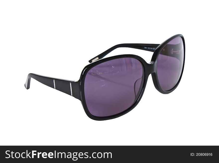 Black sunglasses isolated on the white background