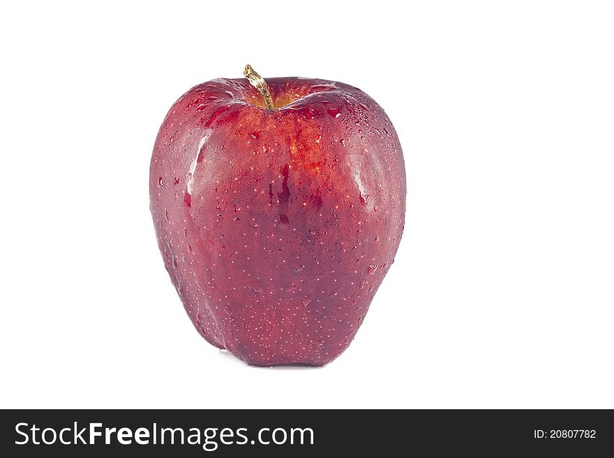 Red apple isolated on white background