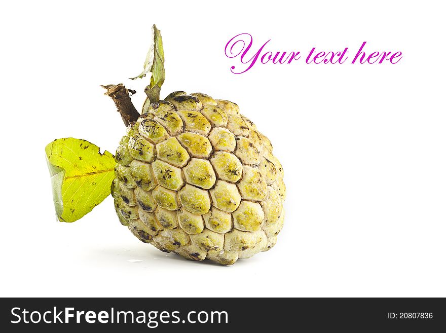 Custard apple isolated on white background