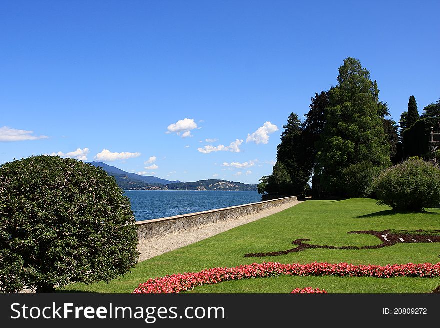 Garden at Palazzo Borromeo, Isola Bella on Lago Maggiore, Italy. Garden at Palazzo Borromeo, Isola Bella on Lago Maggiore, Italy