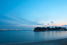 Small Tropical Island At Dusk Royalty Free Stock Photo Small Tropical Island At Dusk Royalty Free Stock Photo