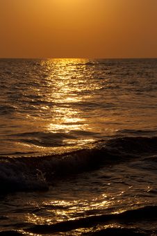 Sunset On The Sea Royalty Free Stock Photo Sunset On The Sea Royalty Free Stock Photo