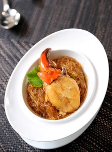 Stir Fried Noodle With Crab Stock Image