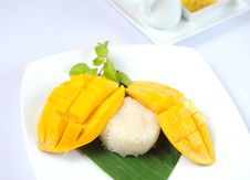 Thai S Dessert Mango Sticky Rice Stock Image