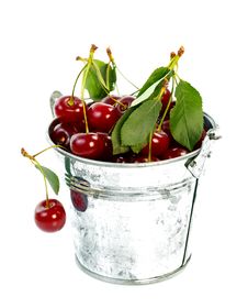 Pot With Cherry Stock Photos Pot With Cherry Stock Photos