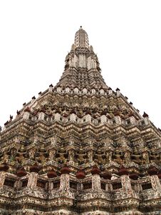 Isolated Of Pagoda In The Wat Arun In Bangkok Royalty Free Stock Photos Isolated Of Pagoda In The Wat Arun In Bangkok Royalty Free Stock Photos