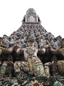 Isolated Details Of Pagoda Wat Arun , Bangkok Royalty Free Stock Image Isolated Details Of Pagoda Wat Arun , Bangkok Royalty Free Stock Image
