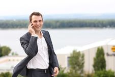 Men Calling By Phone Royalty Free Stock Photos Men Calling By Phone Royalty Free Stock Photos