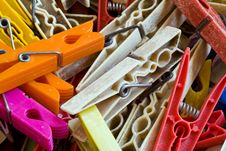 Plastic And Wood Pegs Stock Photos Plastic And Wood Pegs Stock Photos