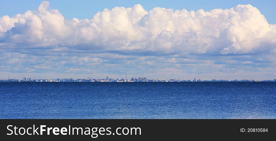 Panorama - Baltic Sea in Saint Petersburg, Russia. Panorama - Baltic Sea in Saint Petersburg, Russia