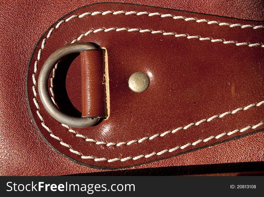Closeup leather detail of bag